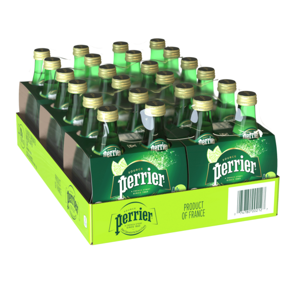 Perrier® Lime Flavored Carbonated Mineral Water - Glass Image1