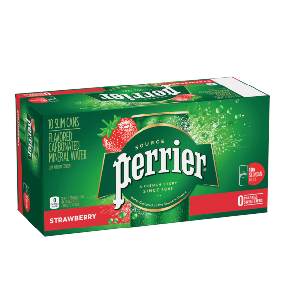 Perrier® Strawberry Flavored Carbonated Mineral Water - Slim Cans Image1