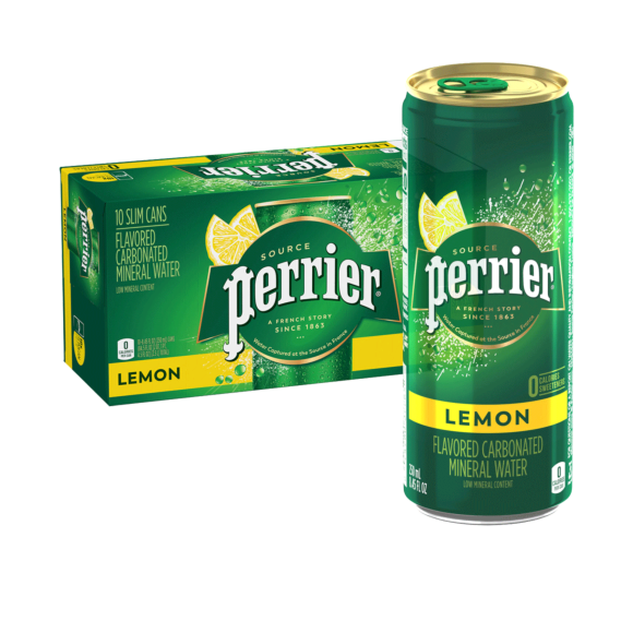 Perrier® Lemon Flavored Carbonated Mineral Water - Slim Cans