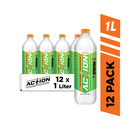 12 pack of 1 liter bottles of action high ph alkaline water Image1