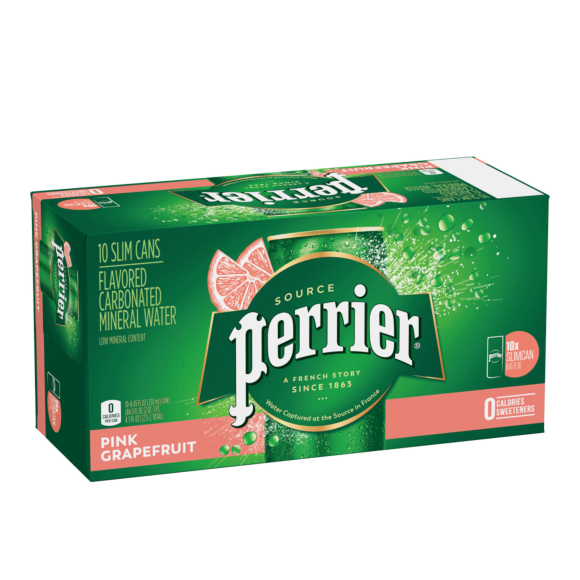 Perrier® Grapefruit Flavored Carbonated Mineral Water - Slim Cans Image1