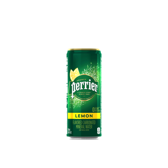 Perrier® Lemon Flavored Carbonated Mineral Water - Slim Cans Image2
