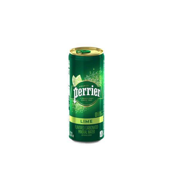 Perrier® Lime Flavored Carbonated Mineral Water - Slim Cans Image2